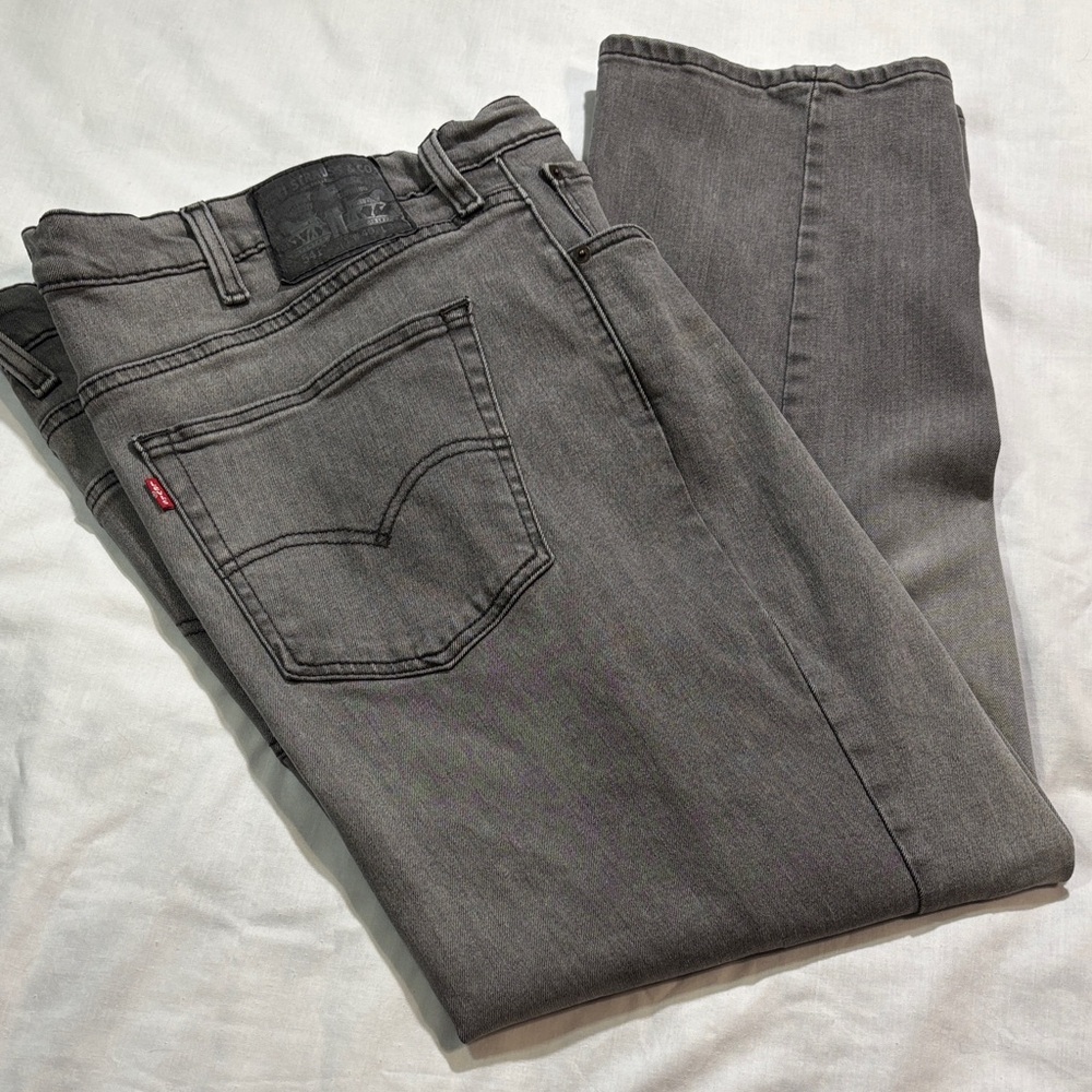 Levi’s 541 Athletic Taper Stretch Jeans Men’s 40x28 1/2 Gray Denim EUC
